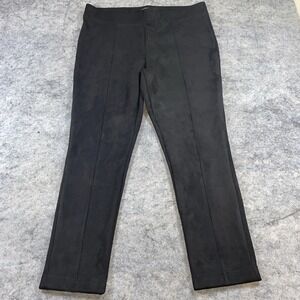 Andrew Marc Pants Women's XL Black Skinny High Rise Pull On Faux Suede Shaping